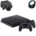 Dock with Headset Console Bolt Slim New PlayStation 2 Axtion Controller 500GB Black Charging 2215A 4 Like Gaming
