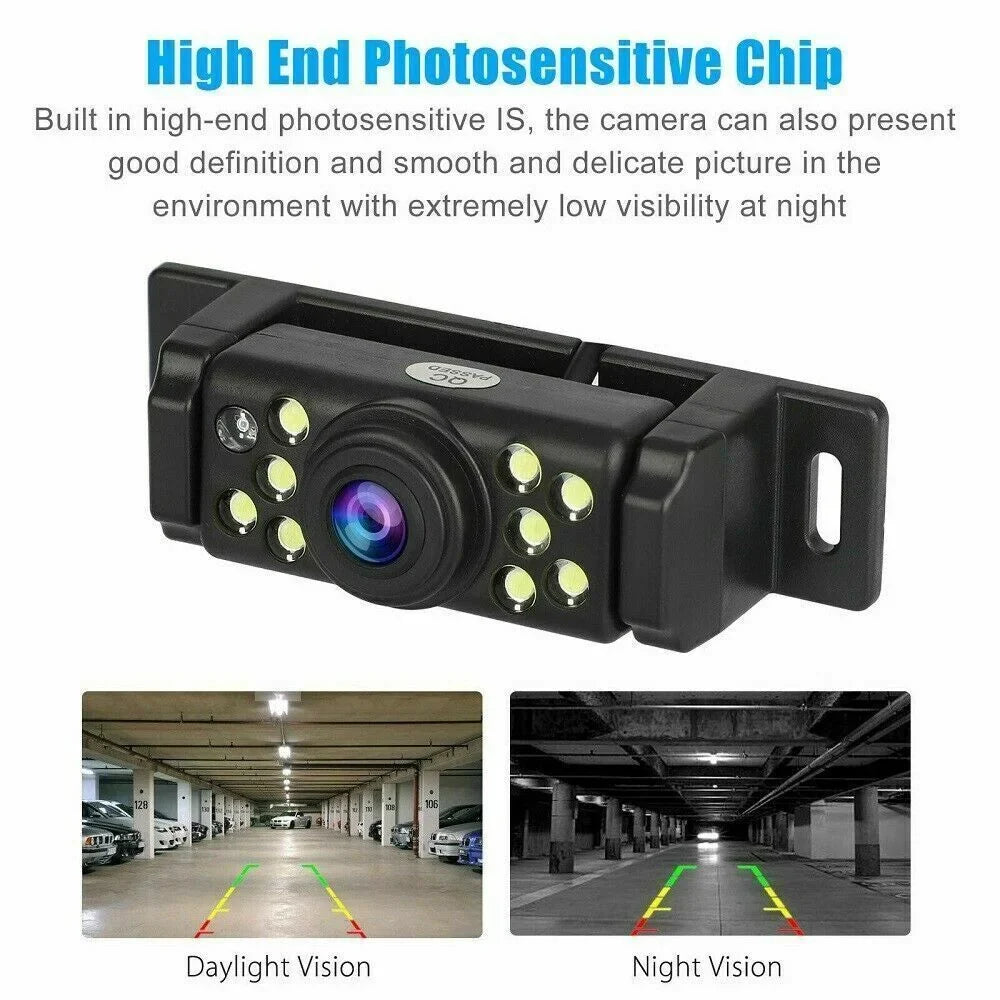 Monitor + Mirror Camera Vision Rear Backup Car Wireless System 5" Night HD View