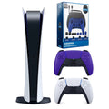 Digital 5 Bundle with Gamer Purple Version PS5 Pack Digital) Extra Playstation Starter and ( Controller Galactic