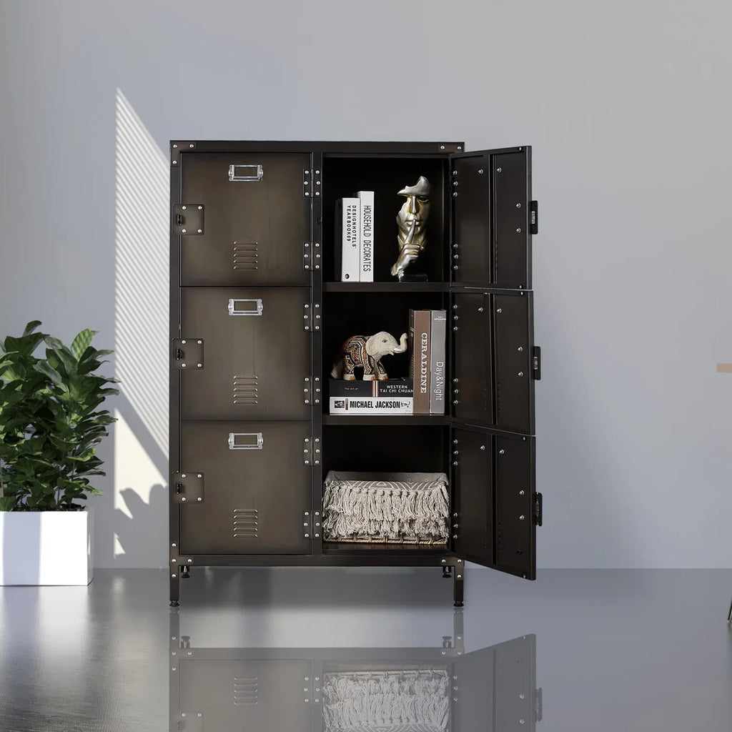 Metal Locker with Cabinets School Storage Employees Locker ,Office Storage Gym 47.3" STANI Bedroom Cabinet Steel Metal Students Shelf Steel Locker 2 for