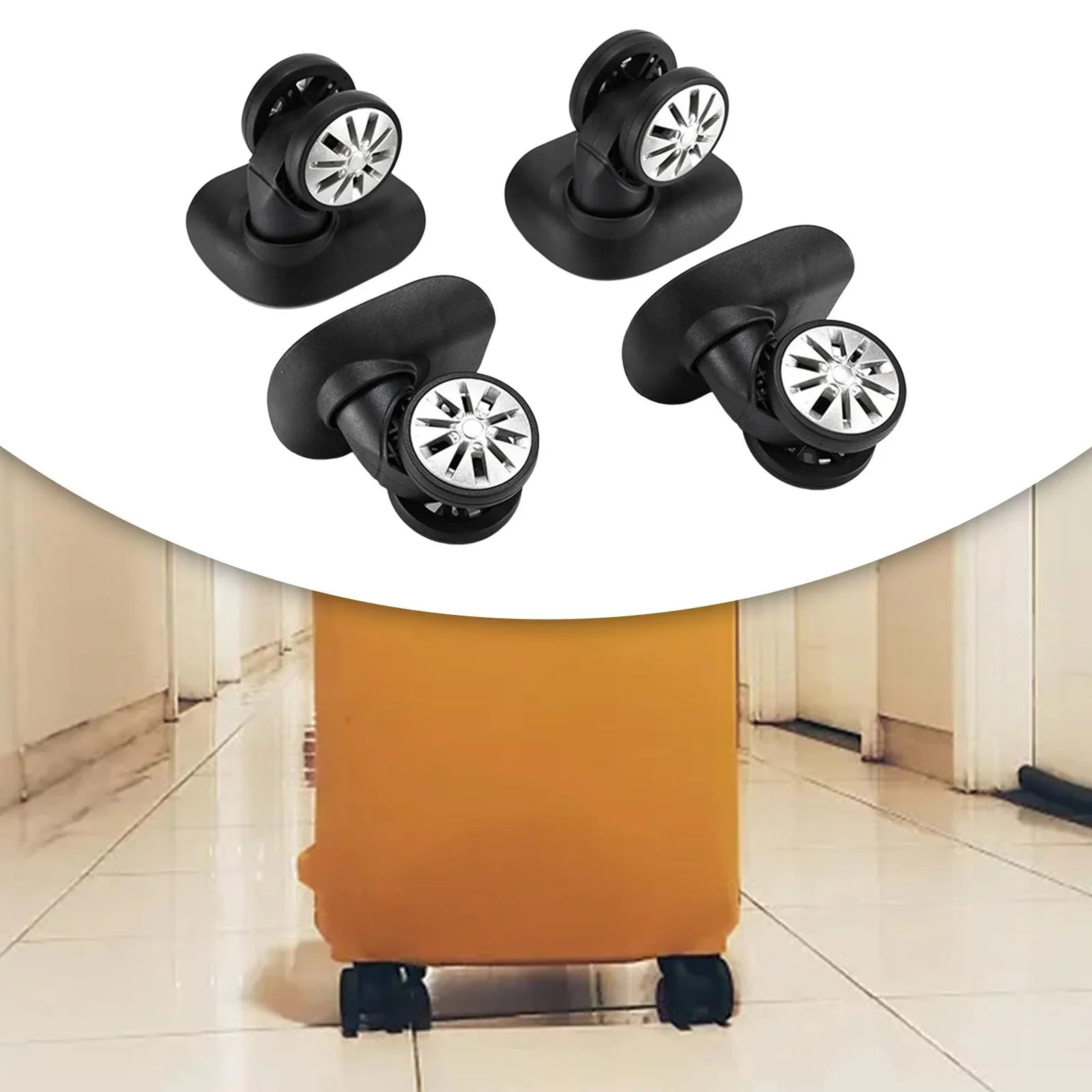for Luggage Replacement Trolley Bag Case 4Pcs Wheels Caster Wheels Suitcase