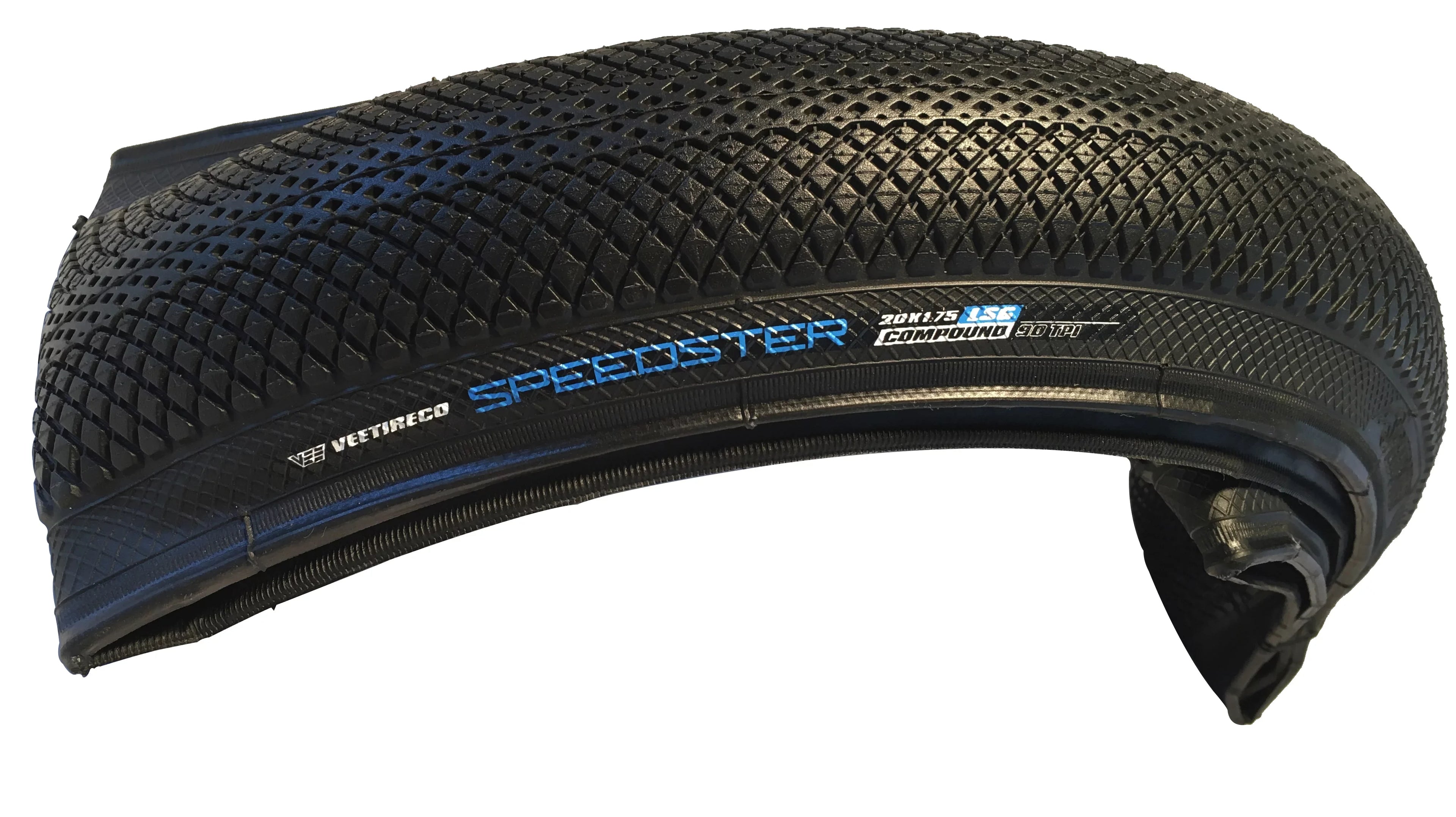 Black Tire 20x1.75 Bead Vee Speedster BMX Bike Folding Sidewall 47-406 Rubber