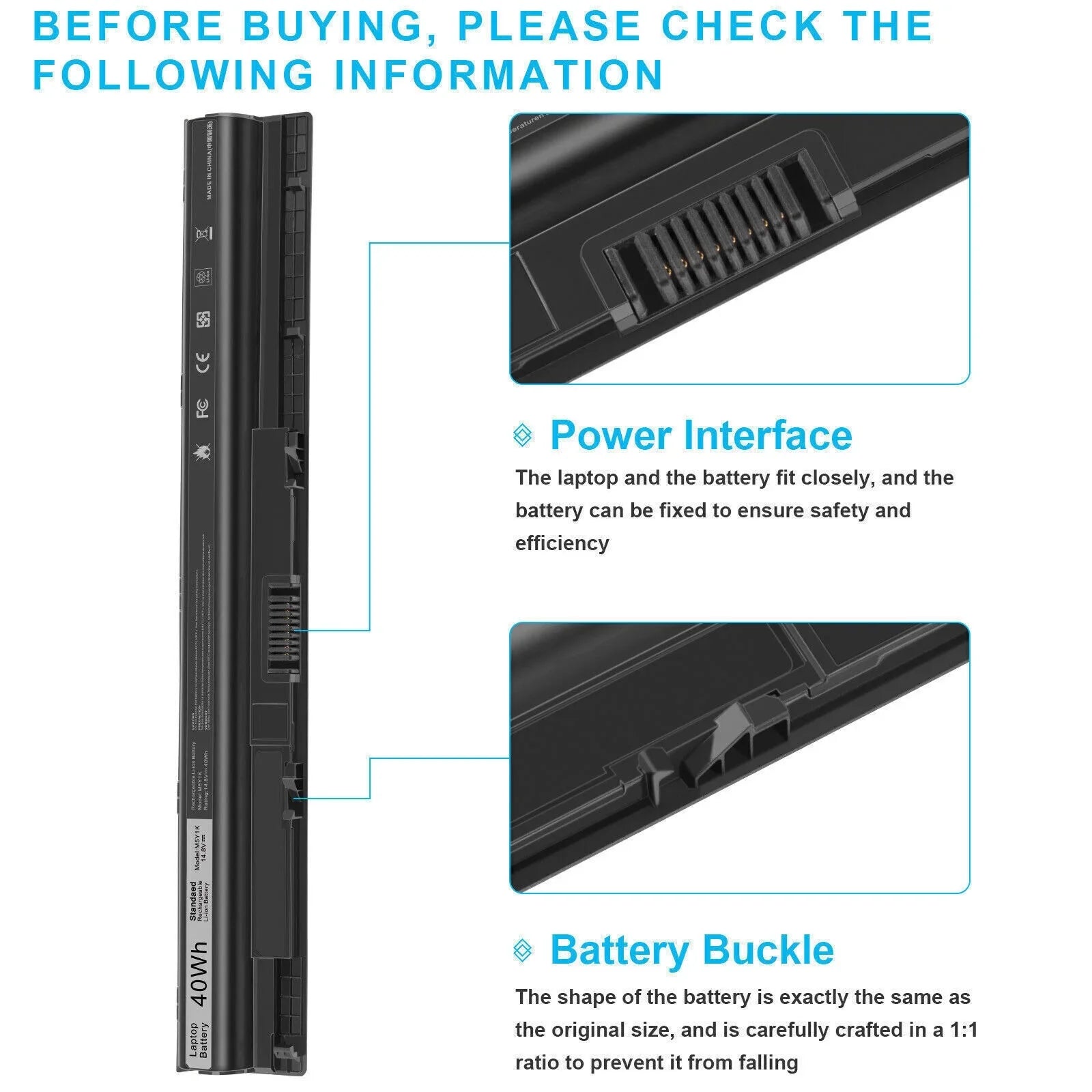for 2700mAh 5559 3551 GXVJ3 14 5558 K185W Battery 15 HD4J0 Inspiron 3000 5000 17 Series