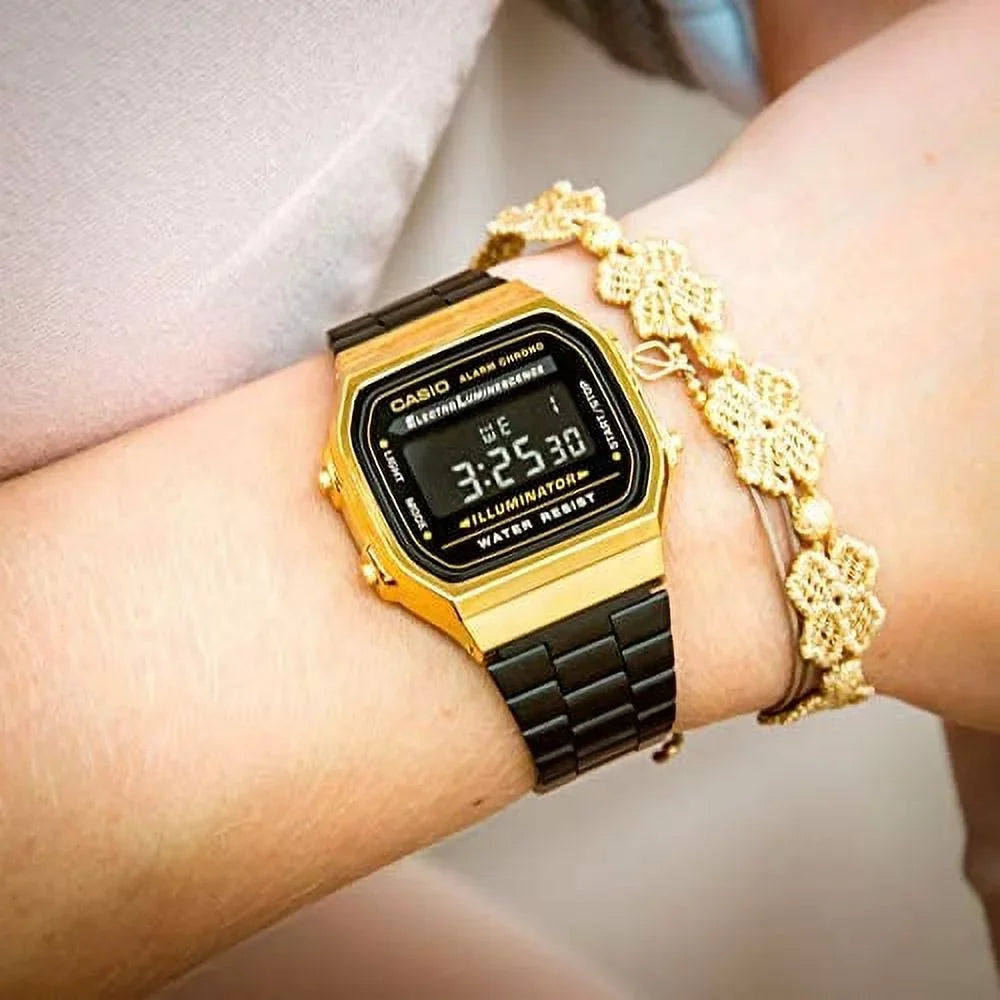 A168WEM-7VT Vintage Digital Silver Watch