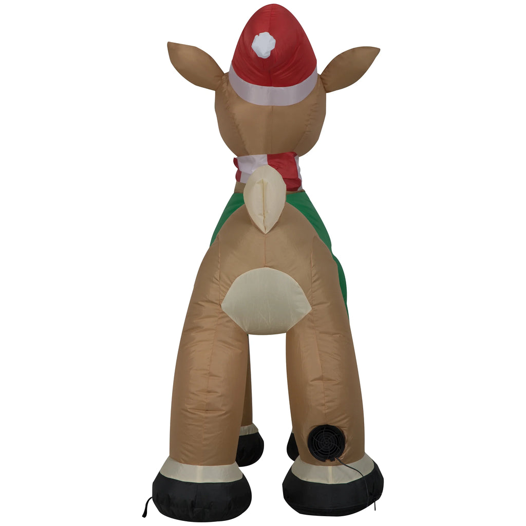 ft. in Gemmy 3.5 Inflatable Green Rudolf Outfit