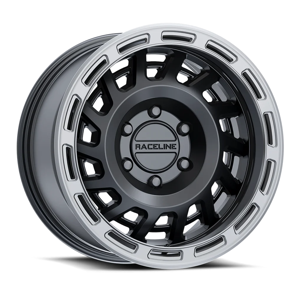 17X8.5 2015-2018 LT, K1500 HALO Aluminum 0mm Cast CHEVROLET 957BS-HALO 2014 K1500 Wheel, SATIN Fits BLACK CHEVROLET RING Raceline 17" SILVERADO 6X139.7 W/ select: SILVERADO SILVER