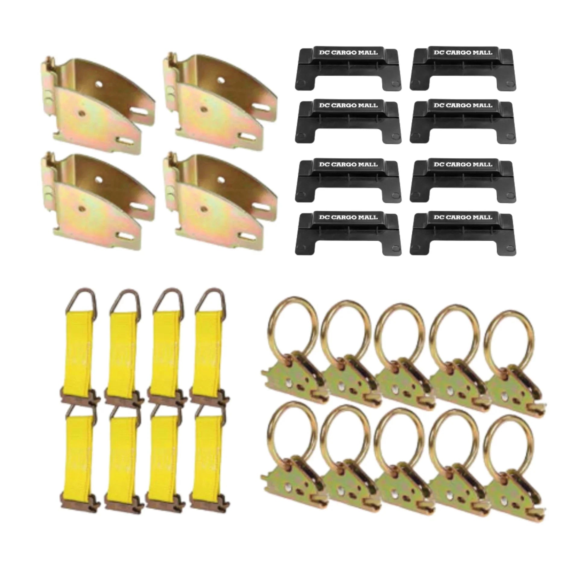O Kit: Rope Wood NOT Caps, TieDown for Docks, """E-Track Warehouses, Rings, Trucks, Boats. 4 included.""" Bundle Sockets, E-track Trailers, Accessories Beam 8 Ideal End TieDown 8 TieOffs. 10