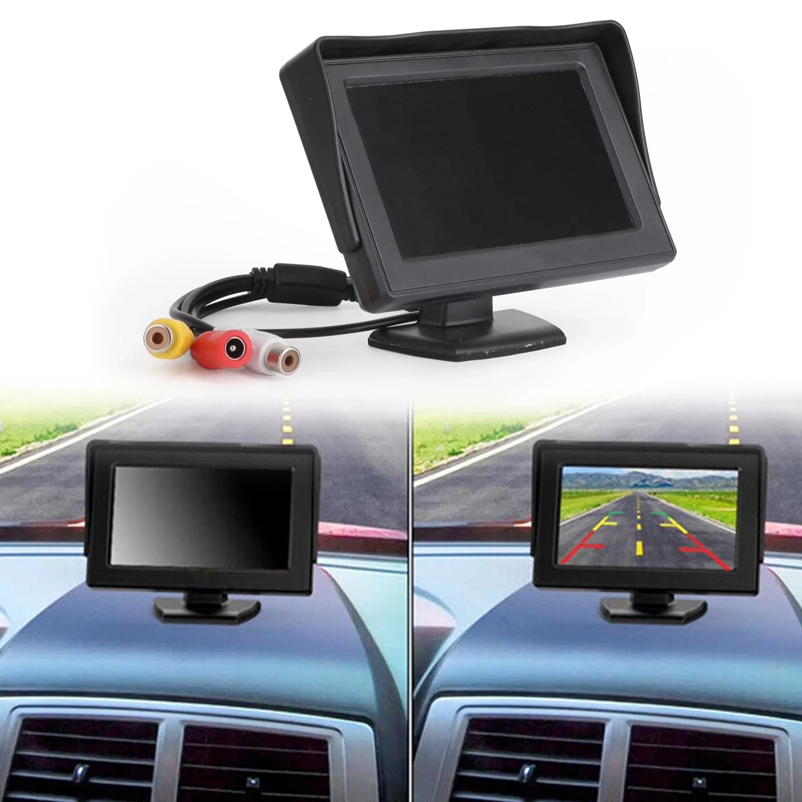 TFT Reverse MonitorRear PAL Display 4.3" Monitor View Car Camera LCD NTSC HD