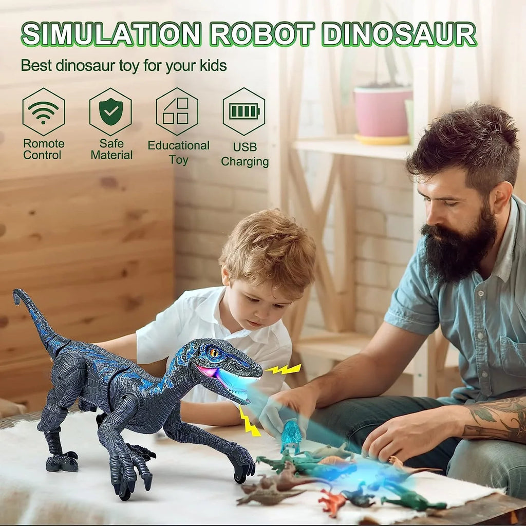 Robot JBee Walking for Gifts Toy Remote with RC Lights Old and Sounds Ctrl Boys T-Rex - Girls Control Dinosaur Blue Toys 8-12 Years Age for 5-7, Boys 3-5, Kids Dinosaur