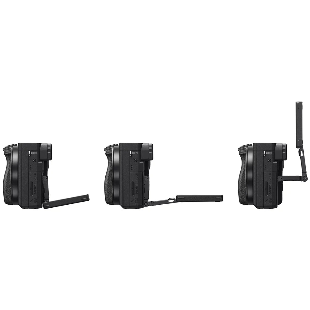 Wide (Black) ILCE-6400L/B Bundle OSS Battery a6400 + Mirrorless & 4K Filter Extra Power Camera Set Deco 16-50mm 2.2X Lens 0.43x Lens Angle Telephoto and Case Editing f/3.5-5.6 Gear with Kit