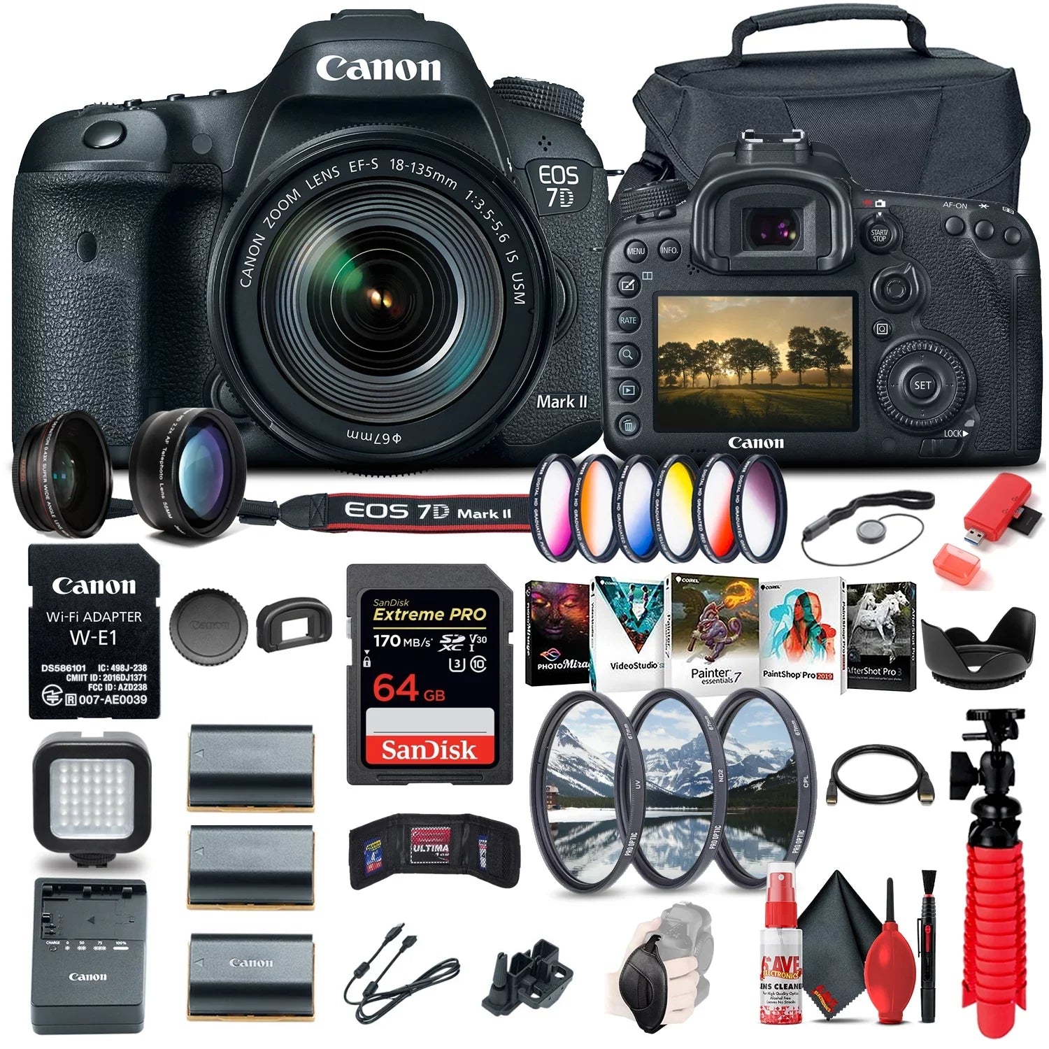 '+ DSLR f/3.5-5.6 Camera IS Mark Canon Lens USM II 7D More W/ & EOS W-E1 18-135mm