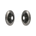 MX-30 Rear Mazda Slotted CX-30 Disc Rotors For KD-100187 Pair Drilled Coated Brake EV CX-5