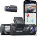 Built-in Record Dash Dash Vision, Dual Dash 2.5K+1080P Super Yeecore G-Sensor, and Portable Dam, Rear, App Magnetic Mount, WiFi Camera GPS, for D32 Mode, Night Front Cam Control, Parking Cars Accident