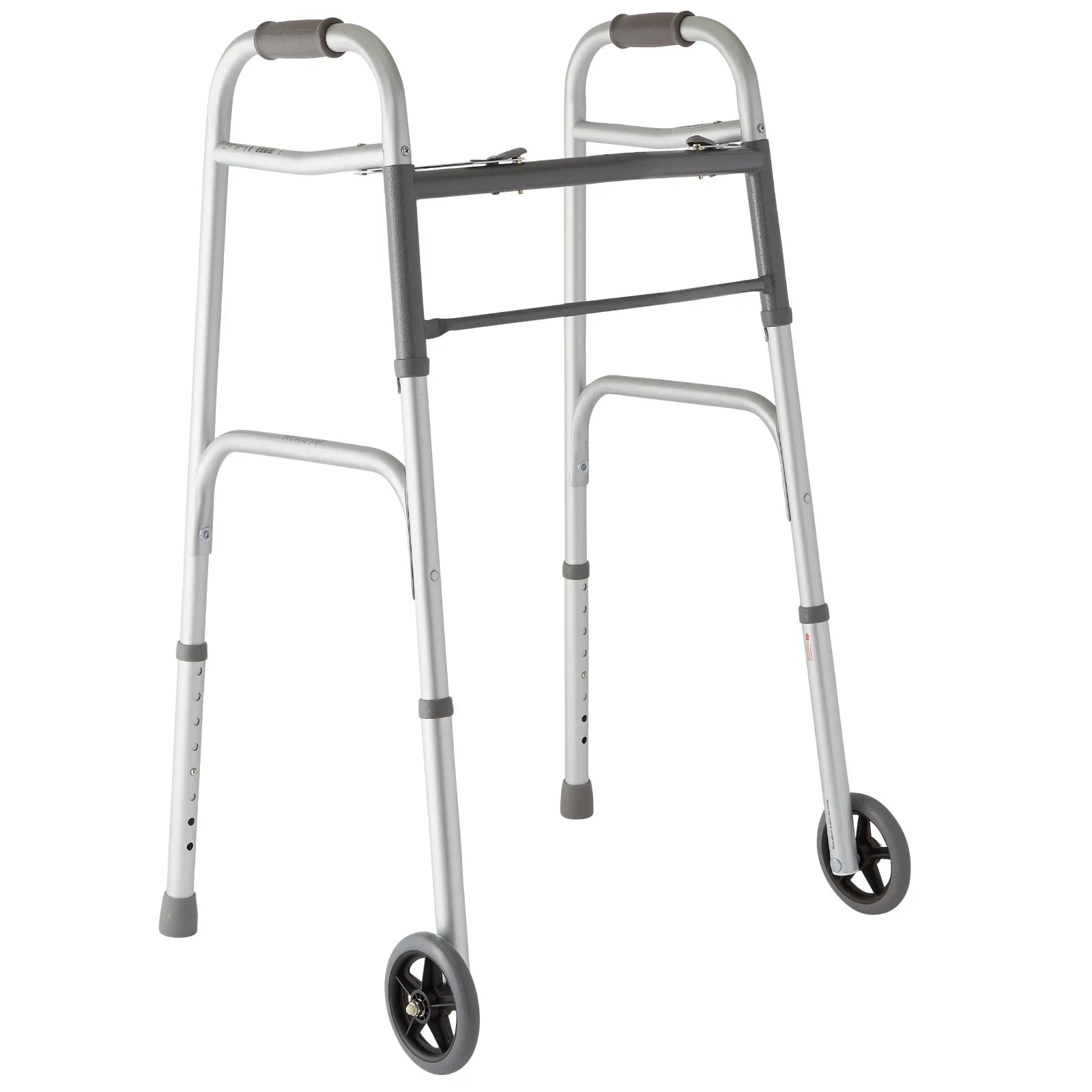 Frame Folding Aluminum 5” Walker lbs. 300 Supports Wheels, up with Medline to Lightweight