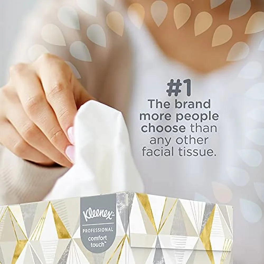 Kleenex Tissues per 8-3/5 125 8-2/5 Facial White, x Inch, Box, Count 12 Tissue,