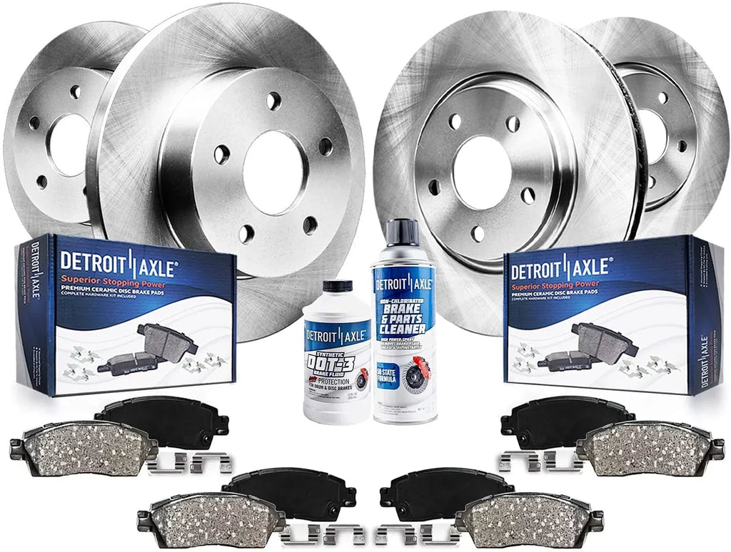Rotors Brake Brakes Axle Brake 2.5L 2015 Brakes Detroit Rear 2016 for Front Ceramic Kit 2014 2013-2016 Escape 2013 Brake Rotors - and Pads Disc and 1.6L