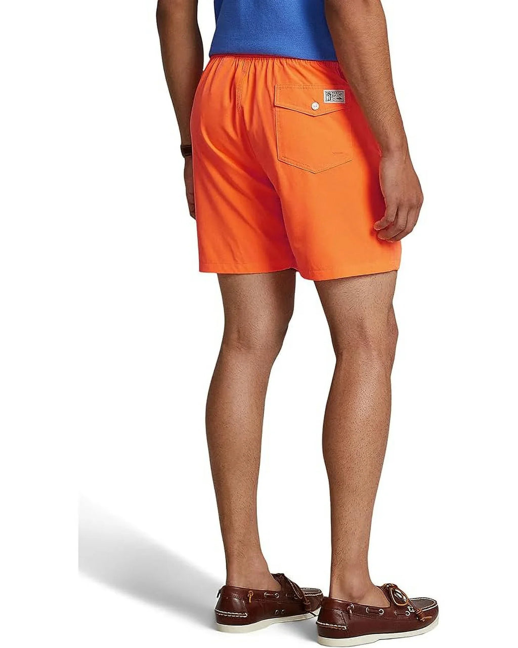 Mens Polo Orange-Small 5.75-Inch Lauren Classic Swim Blaze Trunks Traveler Ralph