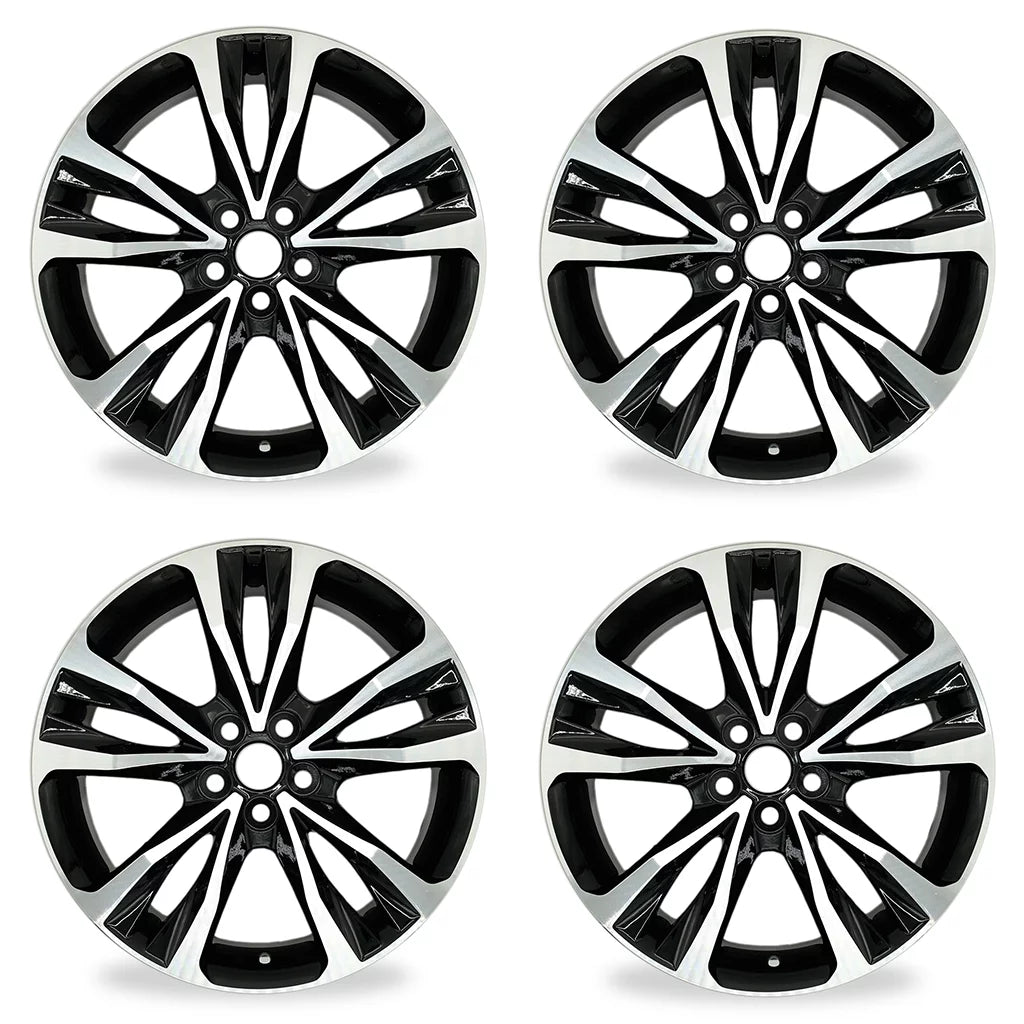 7" 2017, Corolla 4 Automotive Machined 2018, of x New 2019 Black 17" Set for 75208, grade Replacement Wheels Rims OEM Brand Velospinner Toyota