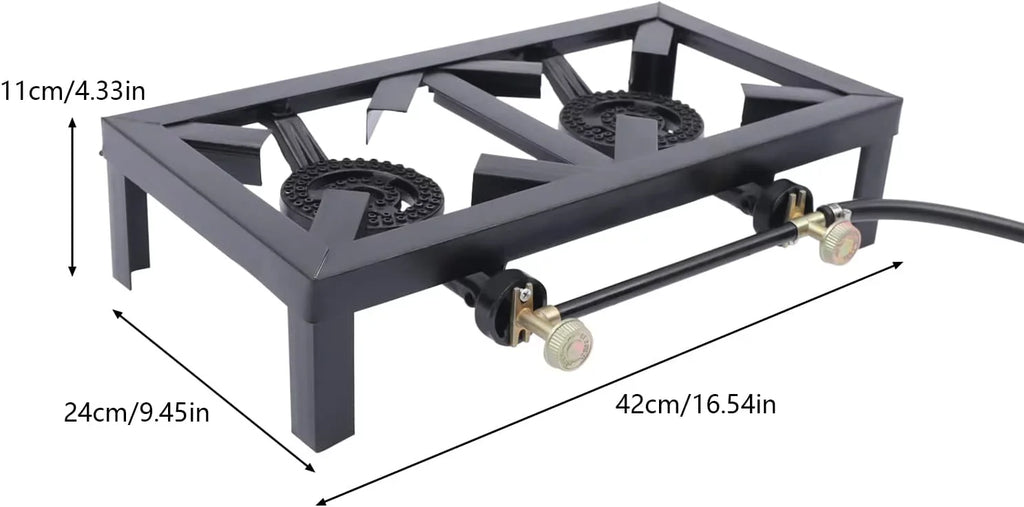for Camping Stove 2 Flkoendmall Propane Portable Burner Patio Cooker exterior 8000W Gas