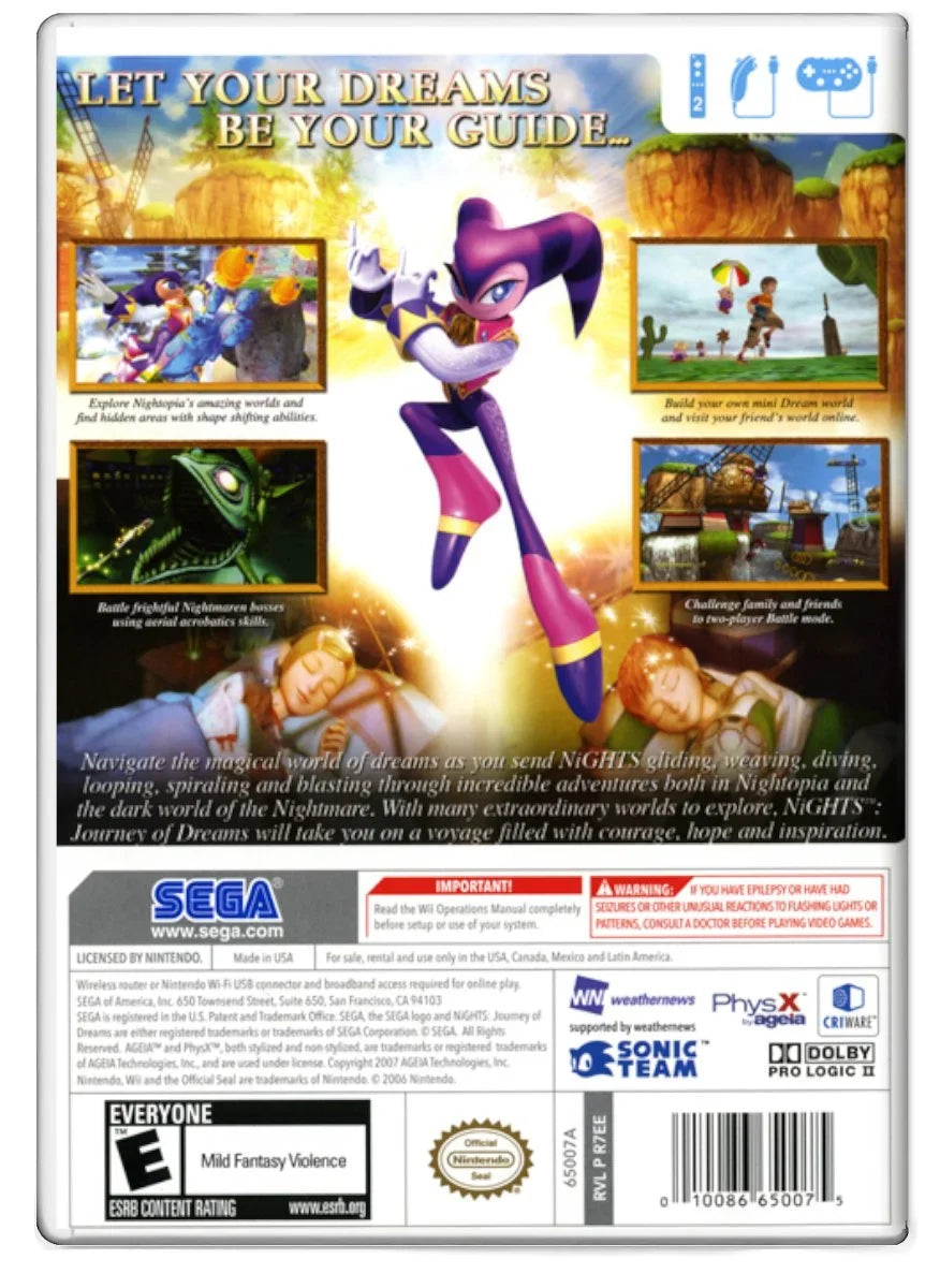 Dreams Journey Used of Nintendo Nights Wii - (Used)