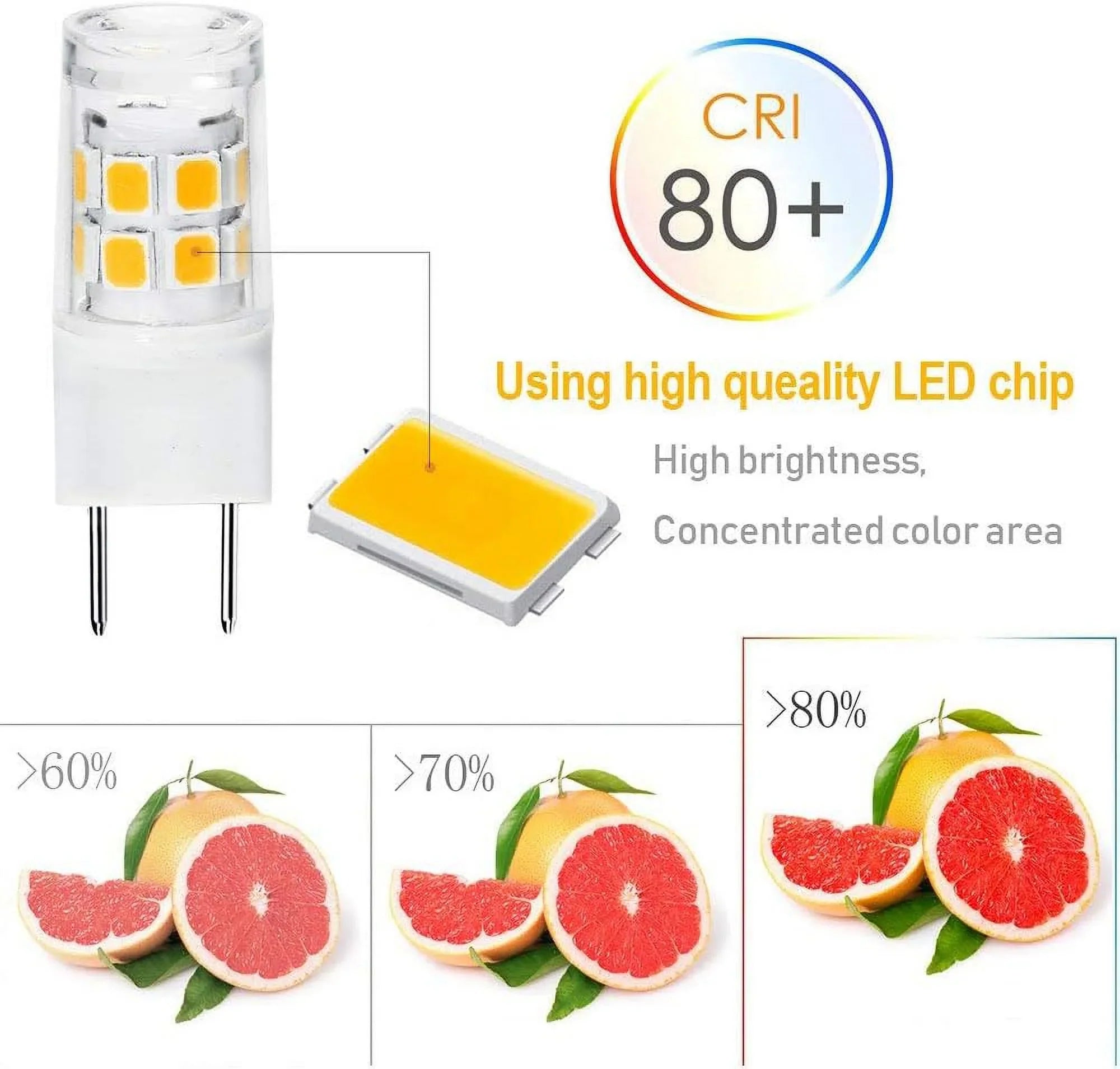White 120V for JCD G8 Watts LED Xenon Type Halogen Warm of 10PCS) Counter G8 Warm Bulb Light Kitchen 10(G8 LED 20W Base Lighting.Pack 3000K - 2.5 White ETHT Bulb Bi-pin Replacement Under Base ETHT