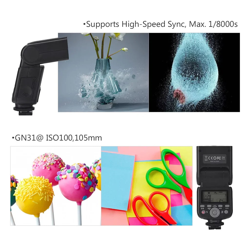 HSS YONGNUO 18000s for A6300/ Speedlite A99/ A58/ A7/ Wireless Flash A77 A7R/ Slave YN320EX A7S/ A6500 5600K A6000/ II/ TTL GN31 Master