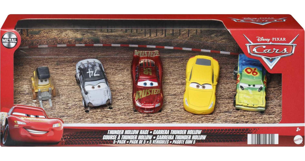 Disney Toy 5-Pack 3 of Hollow Vehicle Pixar Thunder Cars Cars, Race