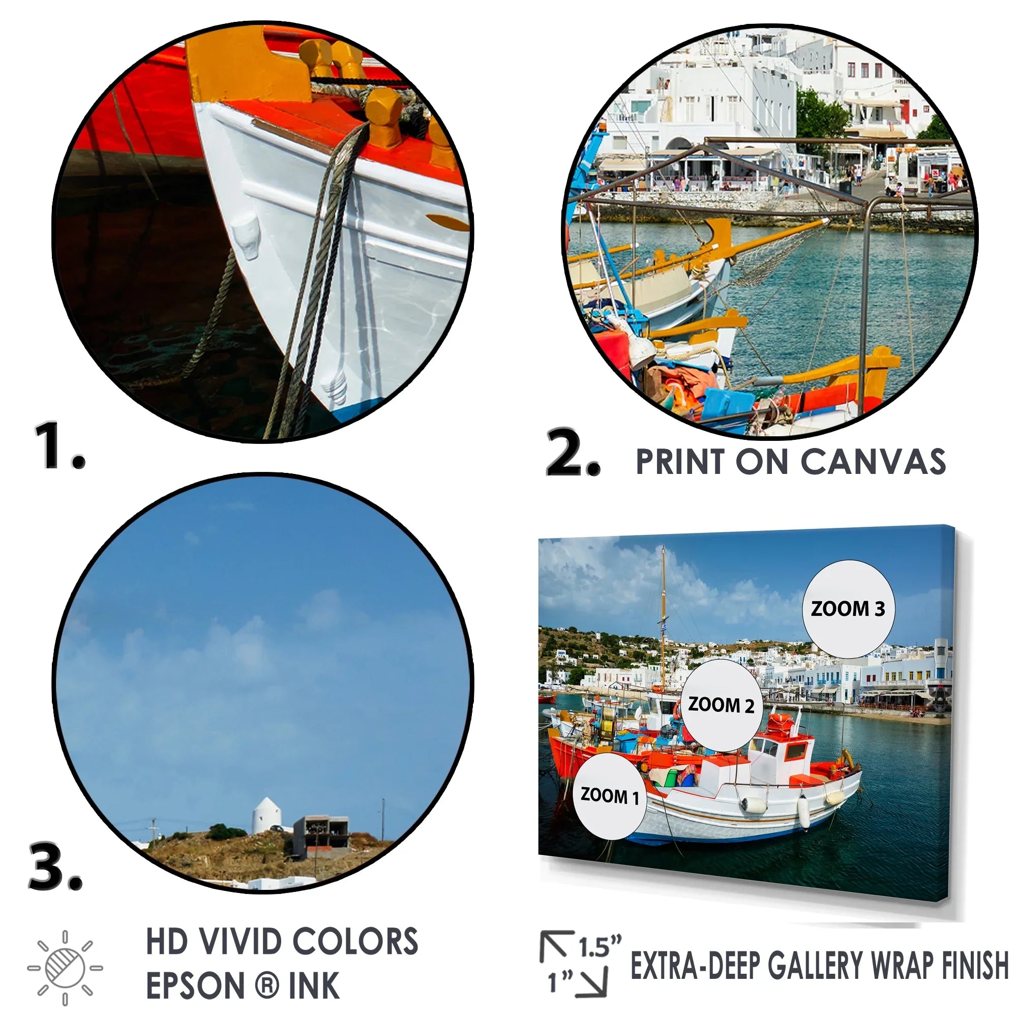 Port" A Prints Hunting Designart Wall At Greek Boat "Finishing Art & Fishing