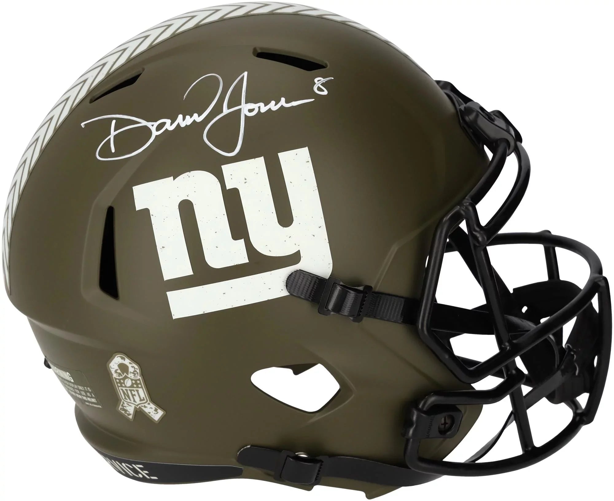 Service Autographed Salute Helmet Jones York Replica Daniel Giants New - Riddell Authentic Speed 2022 Fanatics to Certified