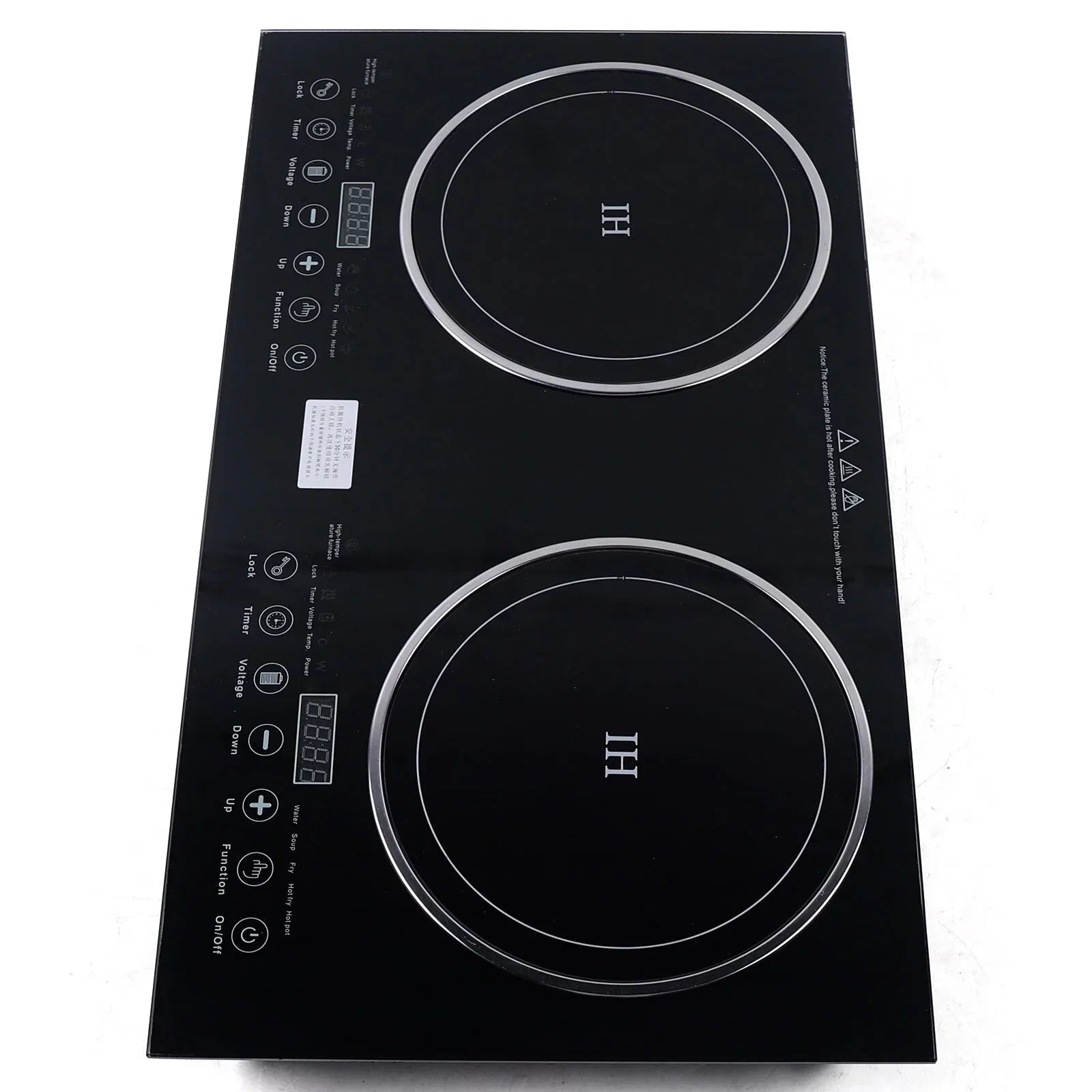 Digital Dual 1200W Burner Cooktop Sensor Cooker Touch ANQIDI Countertop Stove Cooker+1400W Ceramic Portable