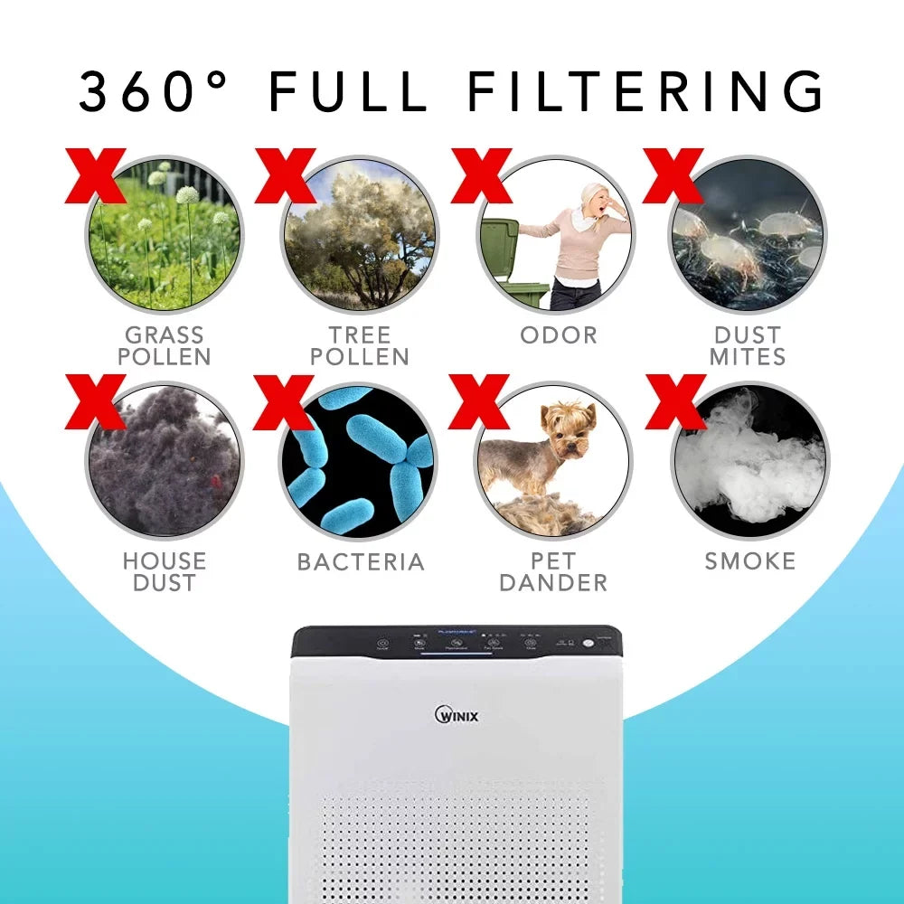 115115 5300 5300-2, Replacement Filter Set) 5500 for (2 for 6300-2,P300, Winix HEPA and Filter A C535,