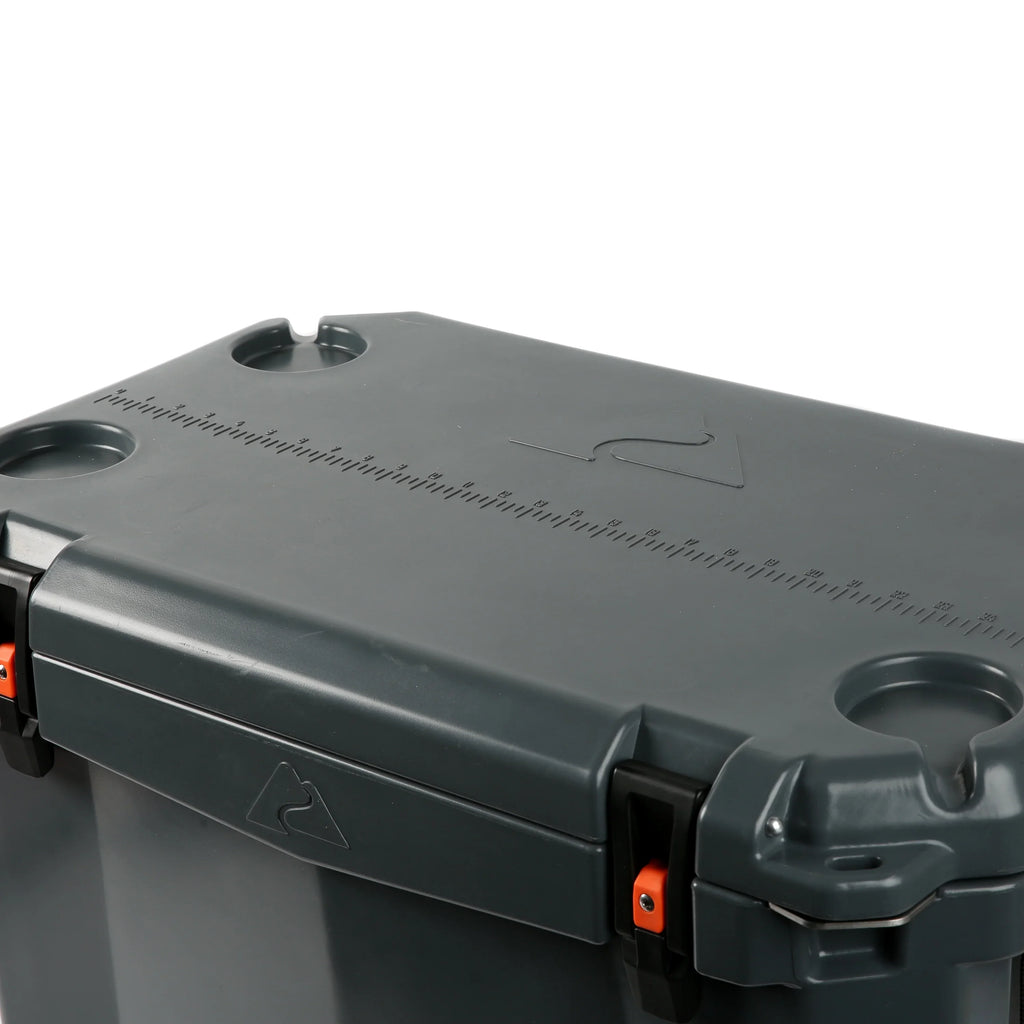 Ozark Sided Hard Cooler, 52 Quart Gray Chest Performance High Trail