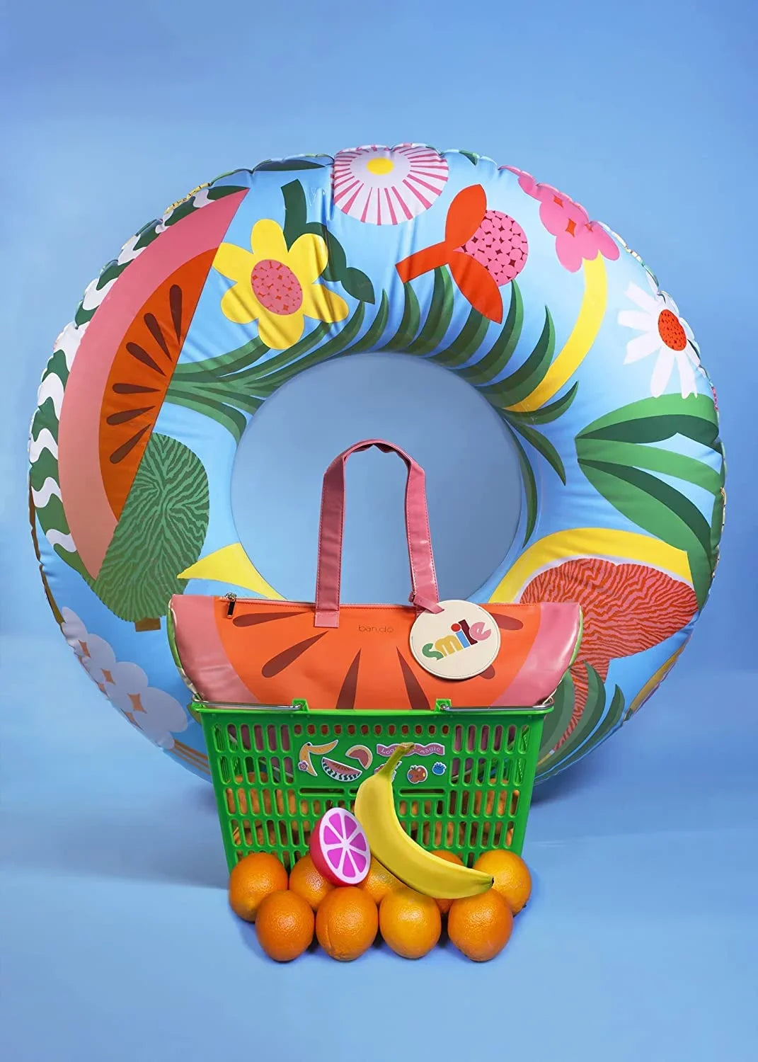 Beach Days, Insulated for Cute Portable Soft ban.do Chill Bag, Super Cooler, Picnics Cooler with Watermelon Sided Shoulder Bag 2.0 Straps, or Cooler