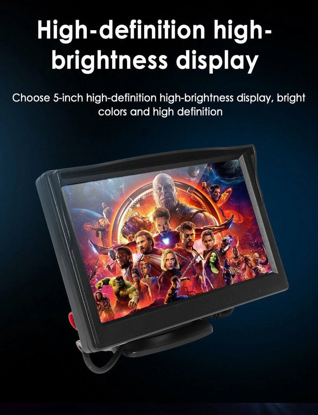 View Wireless HD Monitor Kit 5" KingFurt Camera Backup Car Night Rear Vision Waterproof