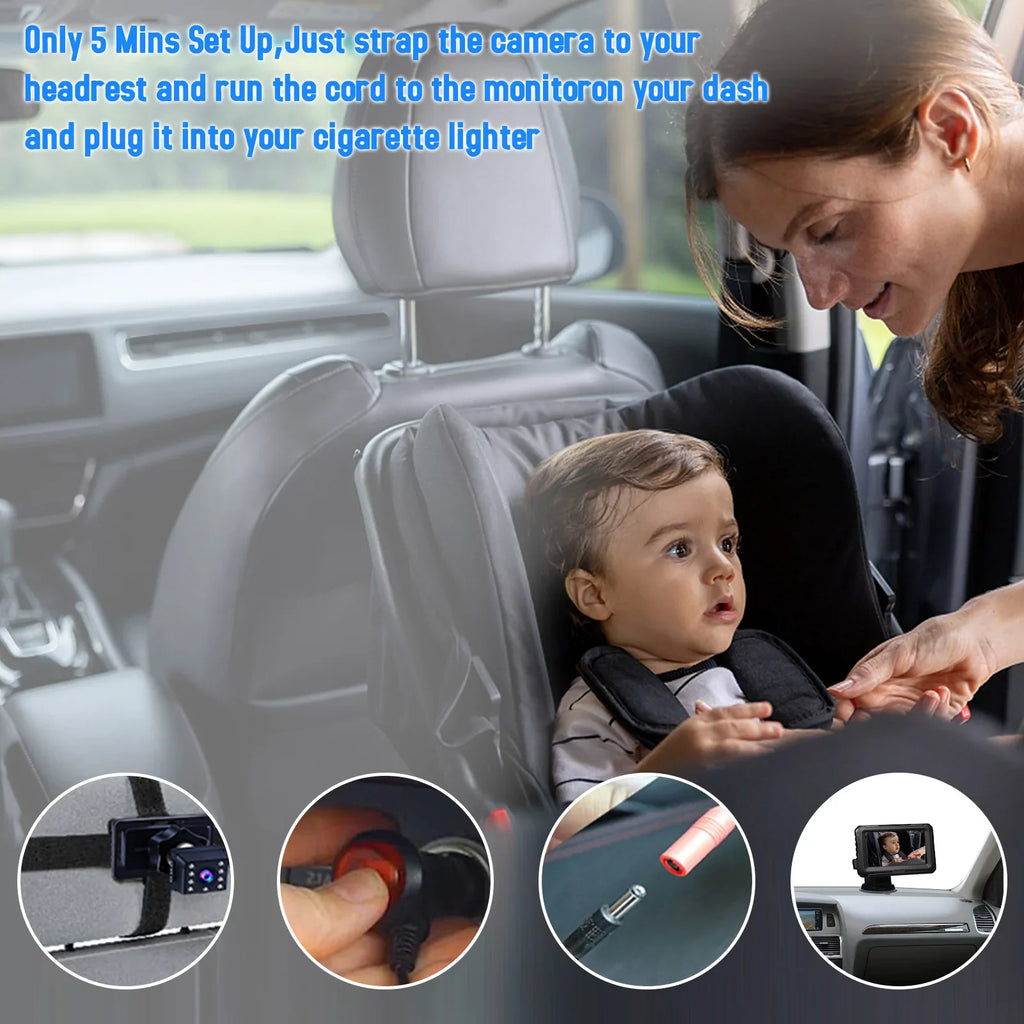 IPS Adjustable Function Wide Vision IPS Invigilator,IPS Vision Adjustable Monitor Camera Screen 4.3'' Nebublu Camera Mirror View View Kids Monitor Screen Wide Function 4.3'' Baby Screen Baby Wide