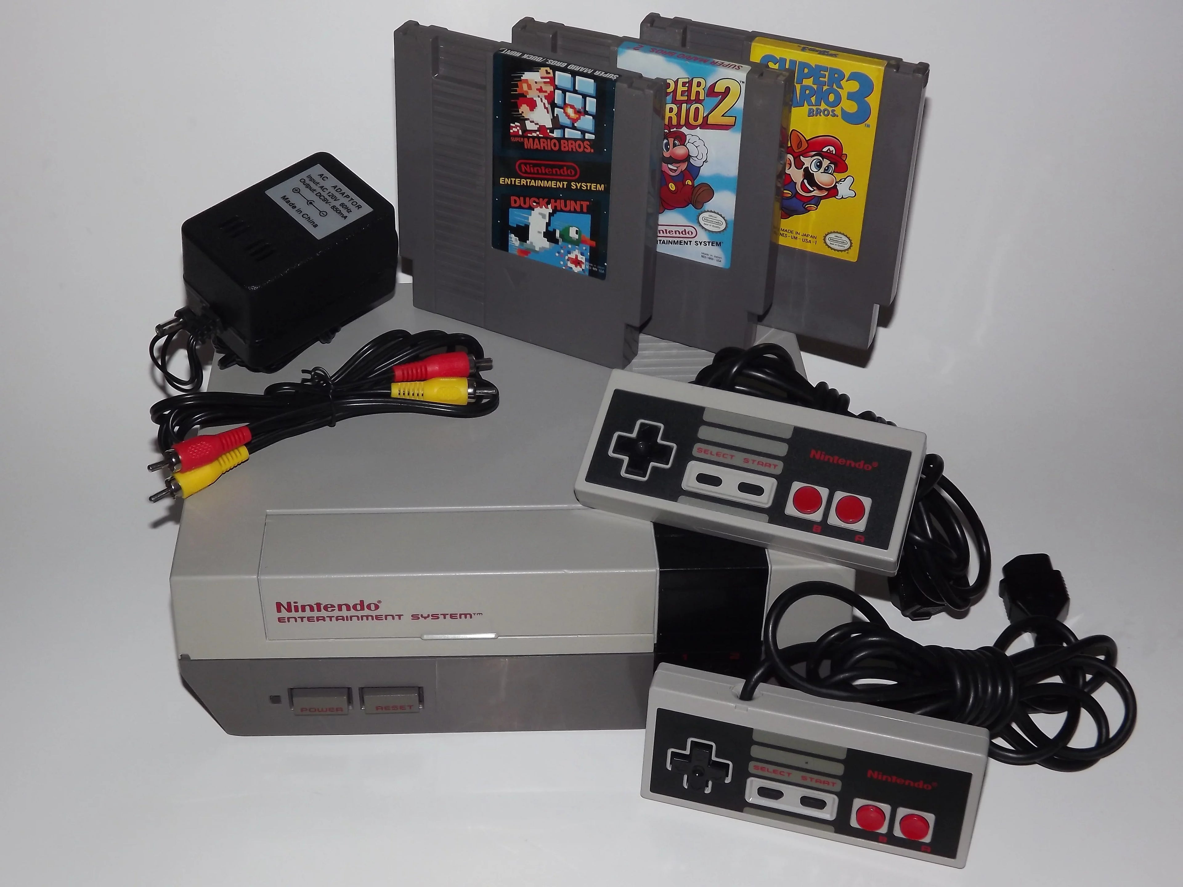 2, Installed and Super Entertainment 72 Bros connector NES Pin Mario 1, New 3 Nintendo System with Bundle