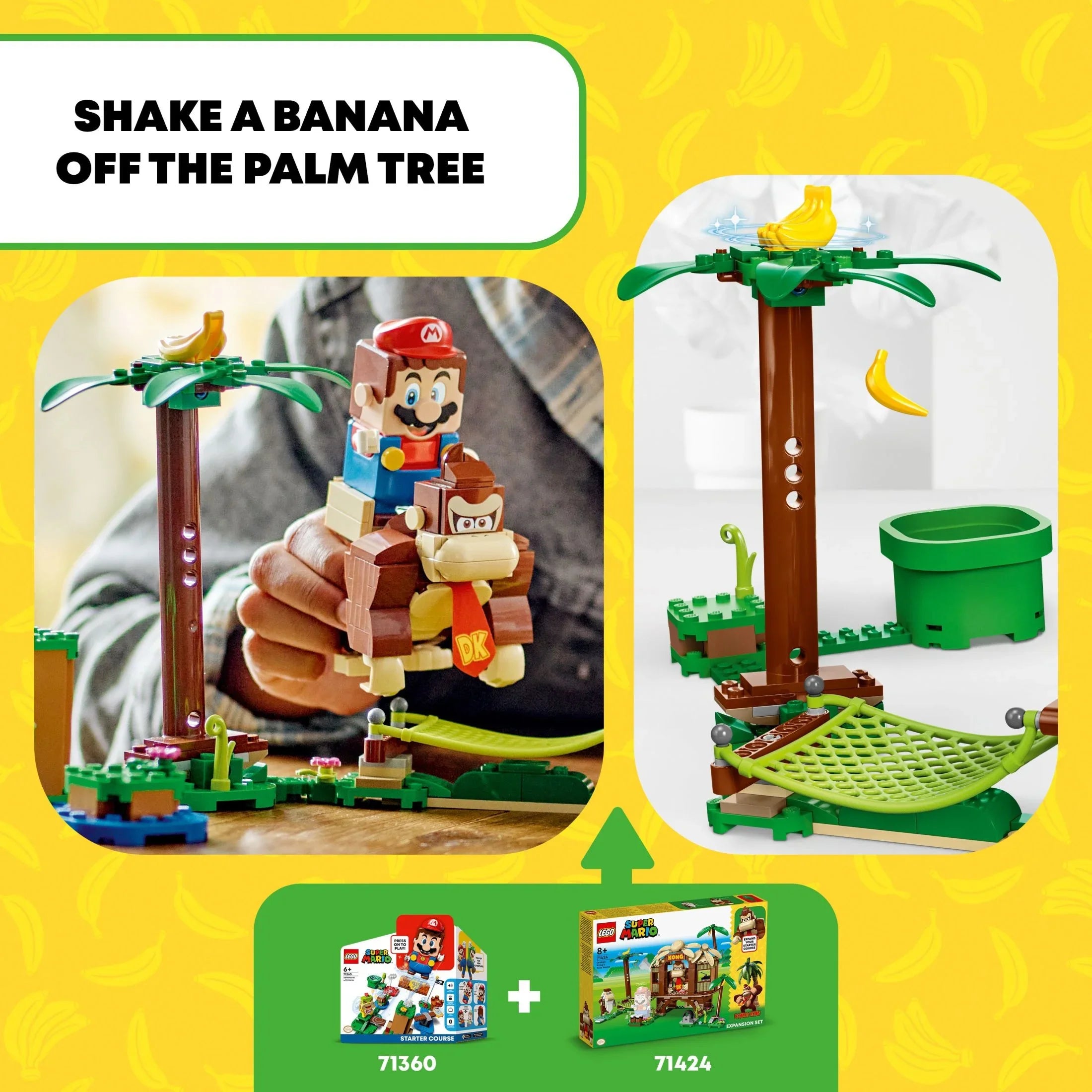 with Collectible Buildable Super and Set, Mario Kong for 71424 House Gift Game Fun Super 8-10 Donkey Figures Tree Cranky 2 Expansion LEGO Kong, Birthday Year Donkey Kids, Kong’s Old Mario