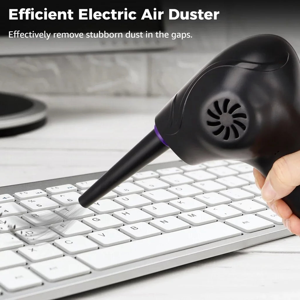 50000 for Electric RPM Tubes, Computer Remover LED Light 2-Speed with Power Electric Keyboards Air Dust with 5 Compressed Dust Nozzle Duster Strong Motor Duster, Blower, Air