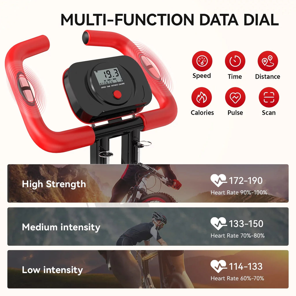 Exercise Quiet Bike Bike Bands Stationary Magnetic 360 Resistance Arm Pooboo lbs Exercise Bike Bikes Workout with Folding Home 3-in-1