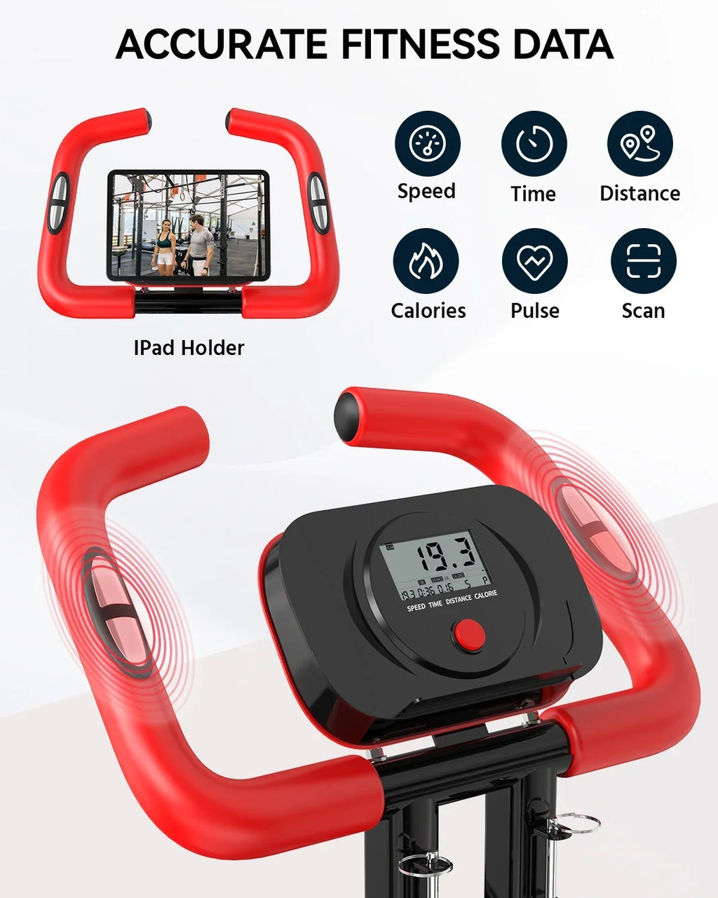 Exercise Quiet Bike Bike Bands Stationary Magnetic 360 Resistance Arm Pooboo lbs Exercise Bike Bikes Workout with Folding Home 3-in-1