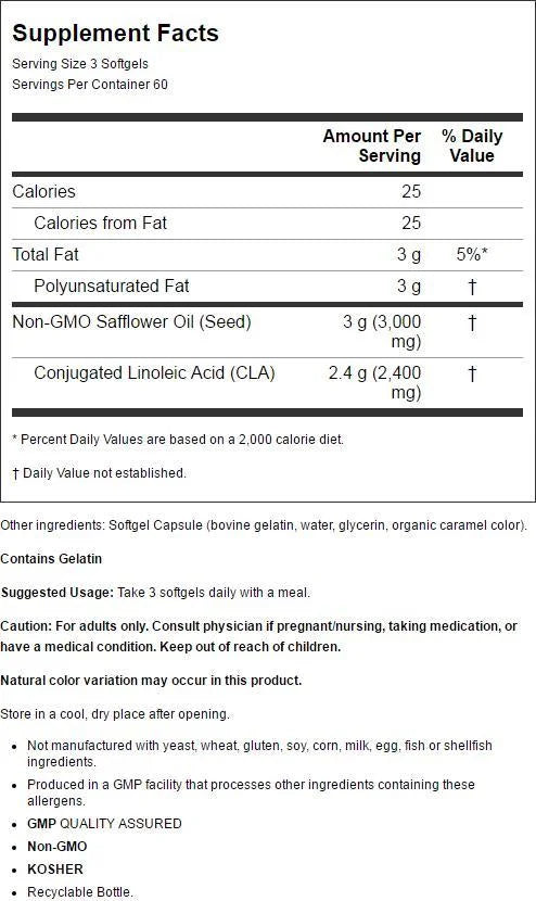Oil, CLA Acid) (Conjugated Supplements, NOW mg, Softgels Linoleic Nutritional 800 180