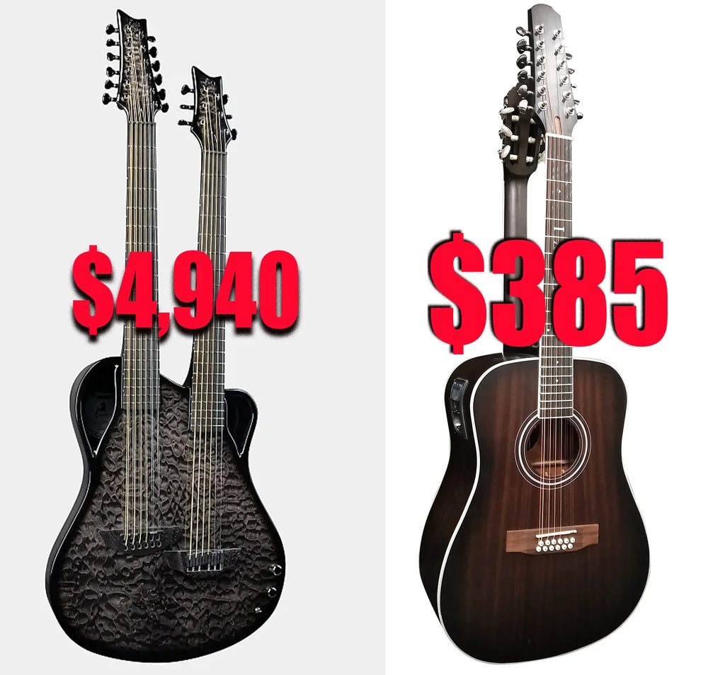 12/6 Sided Double Double Neck, Guitar 2021 Strings Sunset Acoustic PT Busuyi