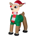 ft. in Gemmy 3.5 Inflatable Green Rudolf Outfit