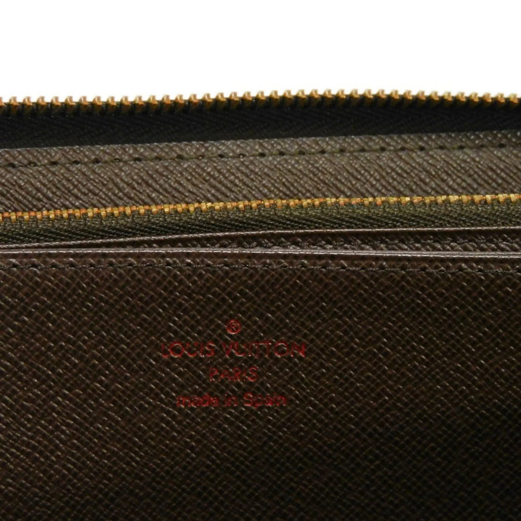 Zipper New Zippy Damier Pre-Owned (Good) Vuitton Men's Brown Pattern N41661 Wallet Ebene Checkered Long Logo Round Women's