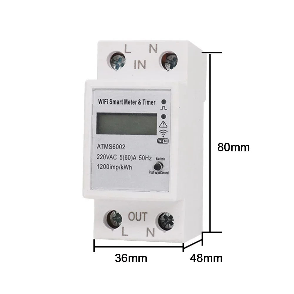 Energy Manual Reading Mobilephone Meter Need APP Meter Remotes Home WiFi Intelligent Home Control Meter Intelligent Walmeck Intelligent Electric Meter No Meter Timer Electric Electric