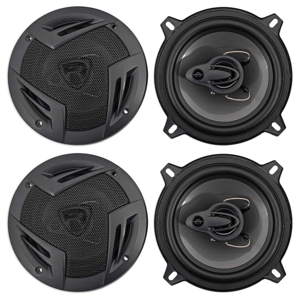 Car RMS Watts (4) RV5.3A Rated 1200 Rockville Watts/200 5.25" Speakers CEA 3-Way