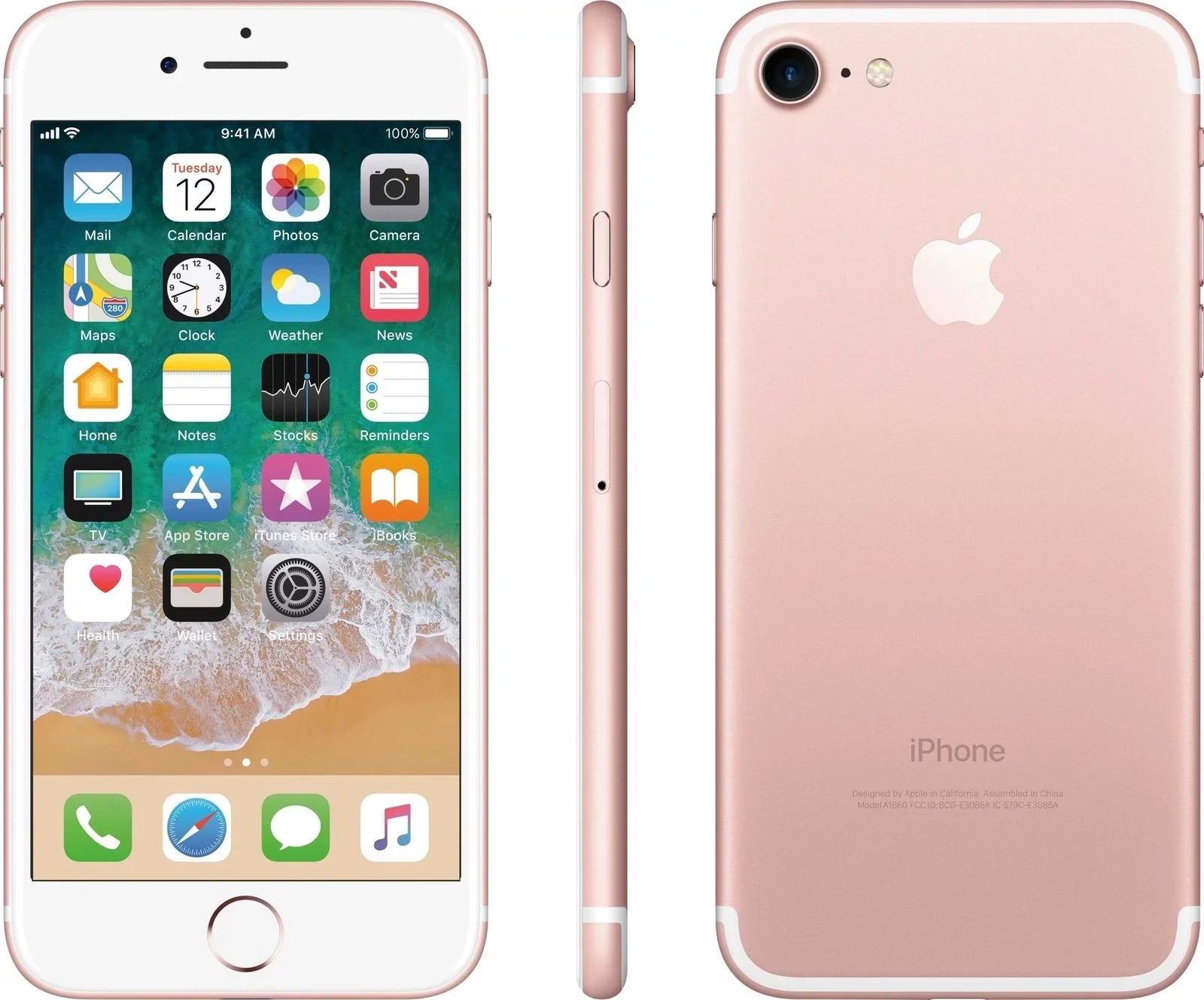GSM 7 (Refurbished) Unlocked Gold Rose iPhone 32GB, Restored -