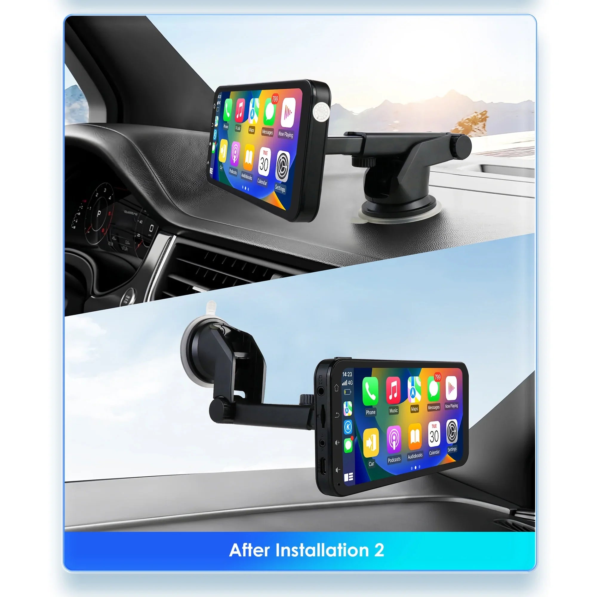 Auto Receiver Navigation Android Touchscreen Stereo Car Ossuret Radio Carplay Wireless 360° GPS With 6.25" Support Backup Audio Bluetooth Camera Adjustable