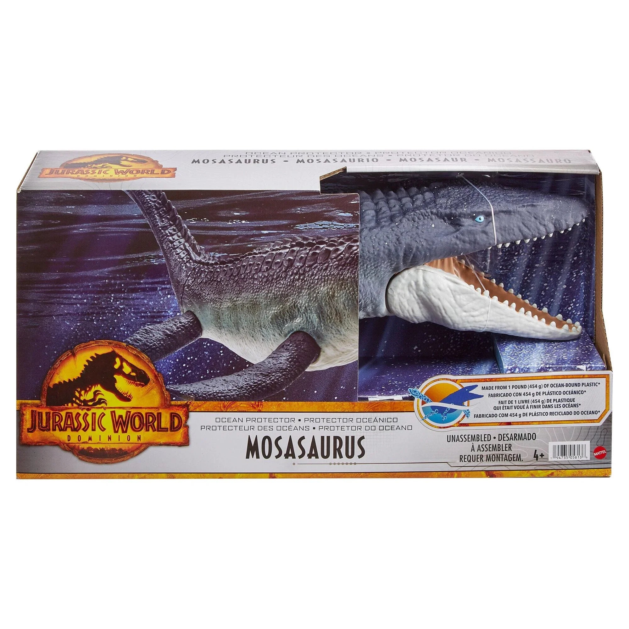 Dominion of from Mosasaurus and Recycled Joints, Plastic, Protector Play Ocean Action Jurassic 1 World Figure Movable Pound Dinosaur Digital with Physical Gift Toy