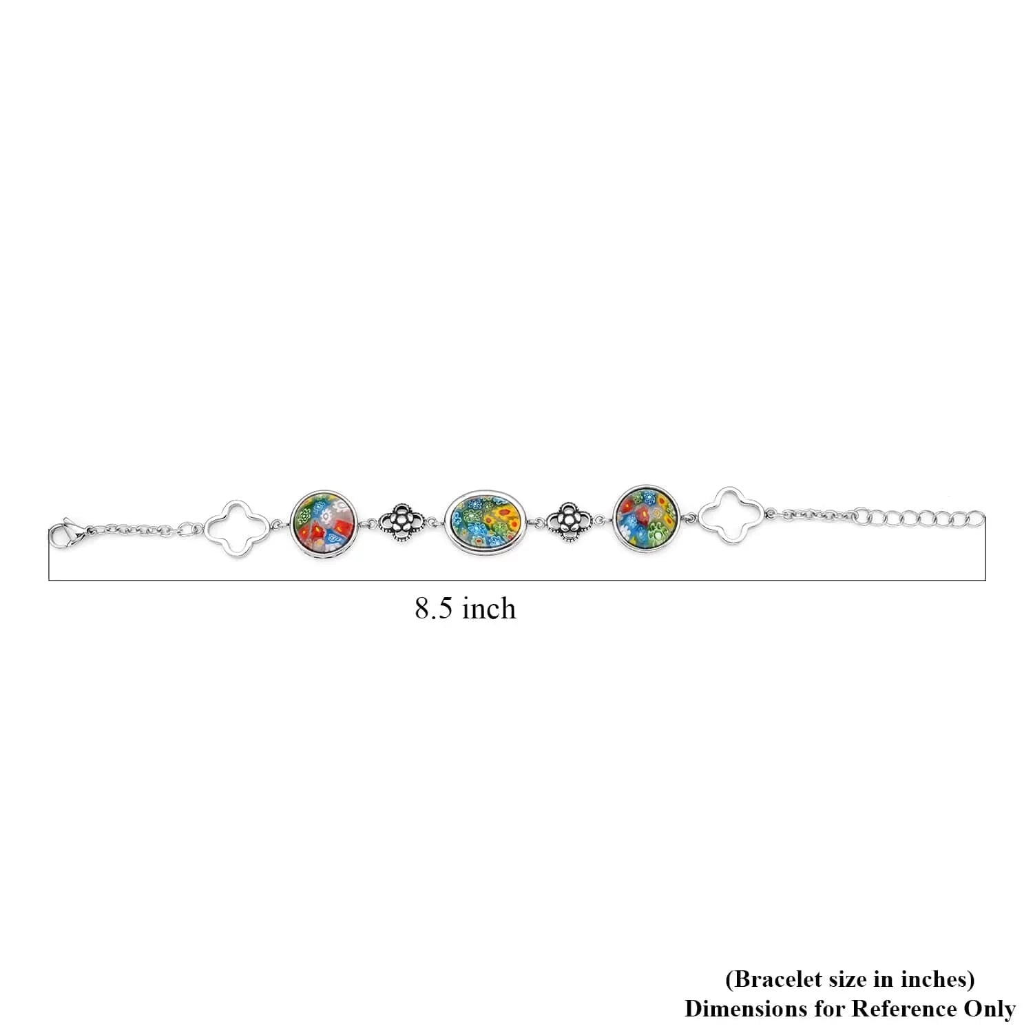 for Stainless Steel 6.75" Mothers Day LC Glass Mom Bracelet Stylish Gifts for Women Jewelry Costume dimension Oval Unique Birthday Shop Fashion